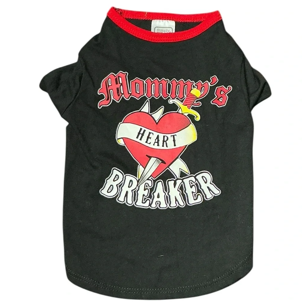 Heartbreaker Dog T-Shirt - Black and Red